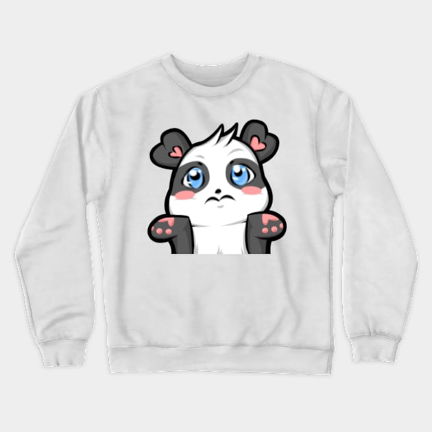 Confused Panda Crewneck Sweatshirt by MsPandAlyssa